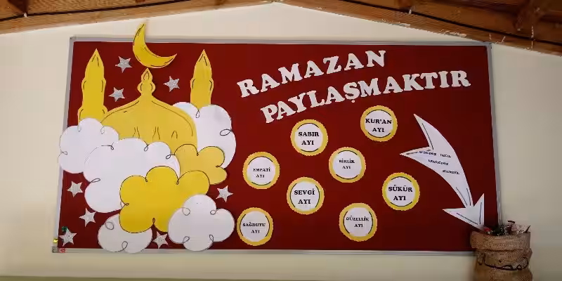 Ramazan Ayı Panosu: Manevi Bir Yolculuğun Görsel Haritası Ramazan Ayı Panosu: Manevi Bir Yolculuğun Görsel Haritası